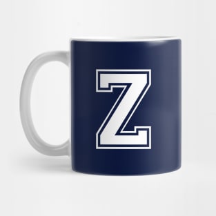 Initial Letter Z - Varsity Style Design. Mug